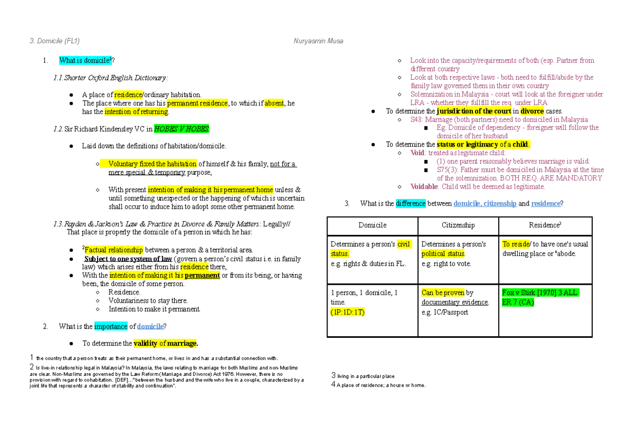 3-domicile-summary-of-the-topic-according-to-the-lecture-notes