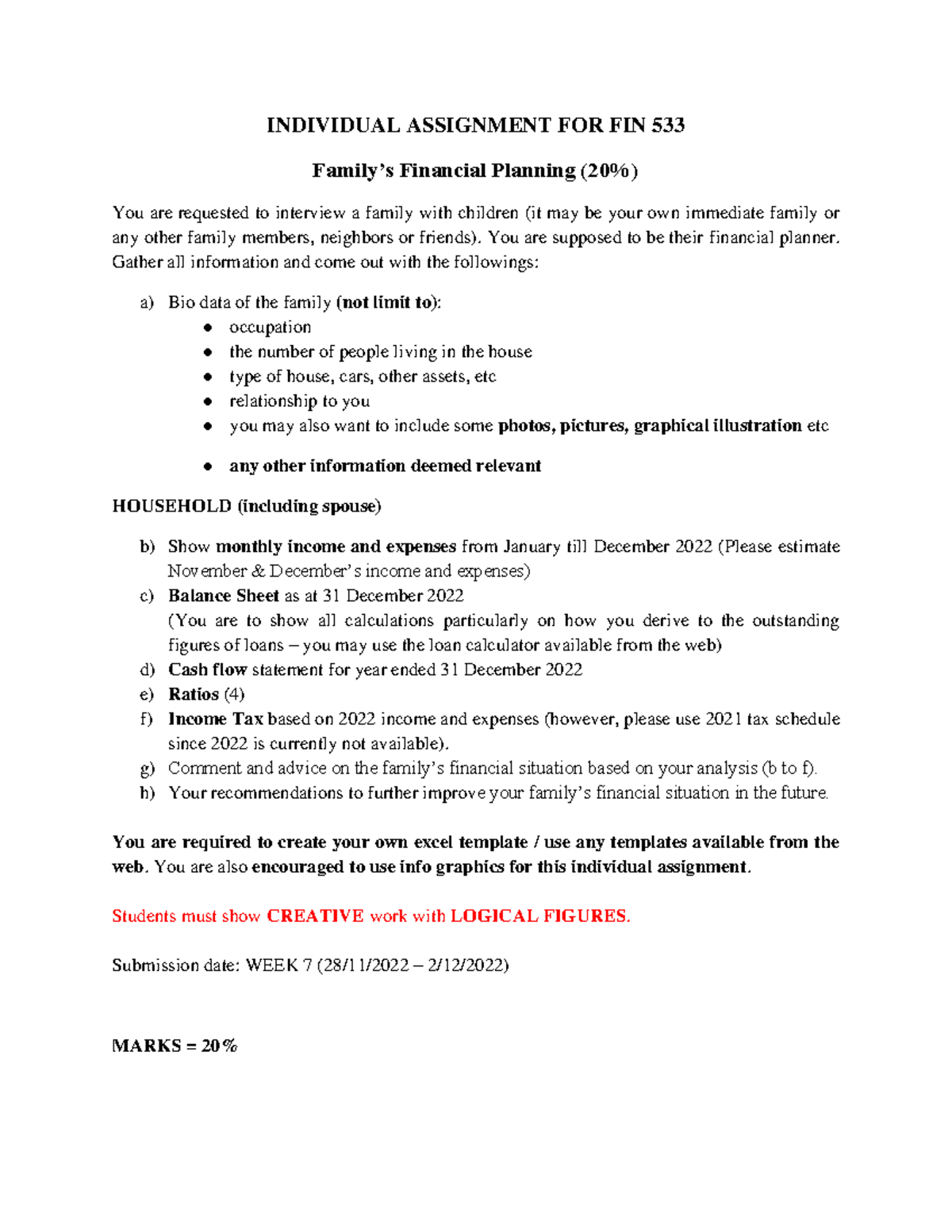 FIN533 Individual Assignment OCT 2022 TO FEB 2023 - INDIVIDUAL ...