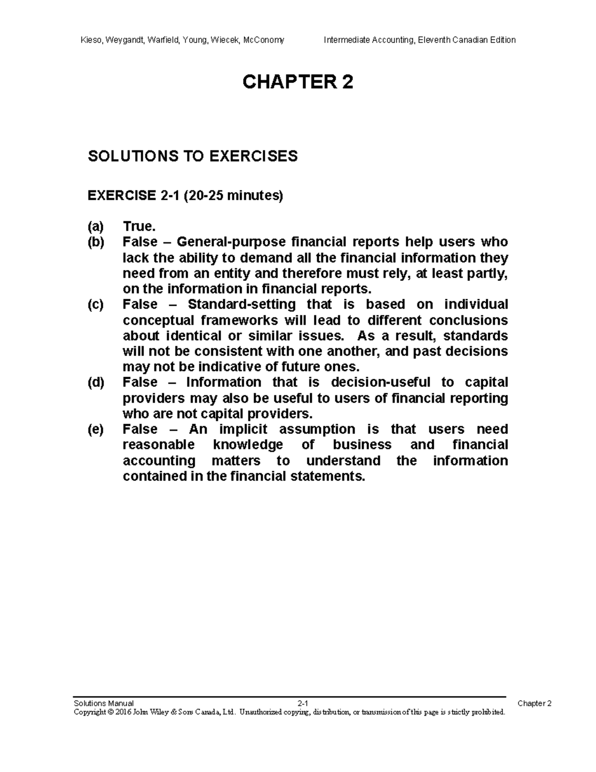 Ch2-solution - Chap2 - Solutions Manual 2-1 Chapter 2 CHAPTER 2 ...