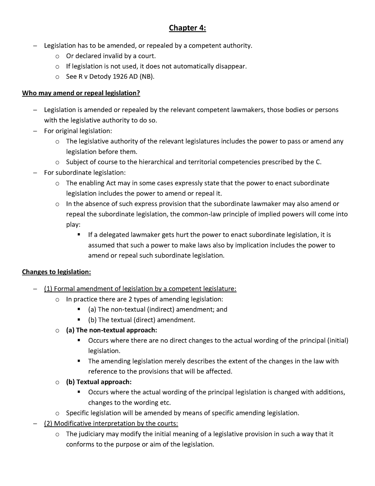 chapter-4-notes-chapter-4-legislation-has-to-be-amended-or