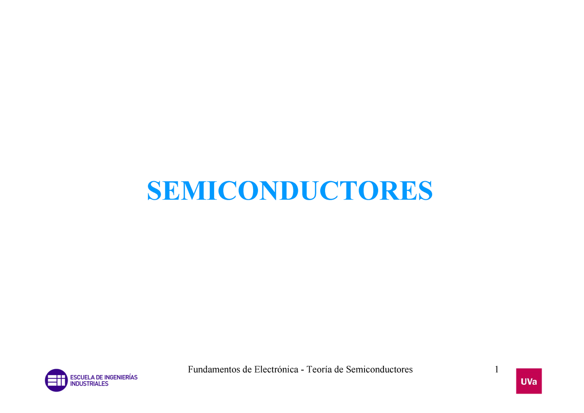 Teoria DE Semiconductores V7 Mejorado - SEMICONDUCTORES Tema 1 ...