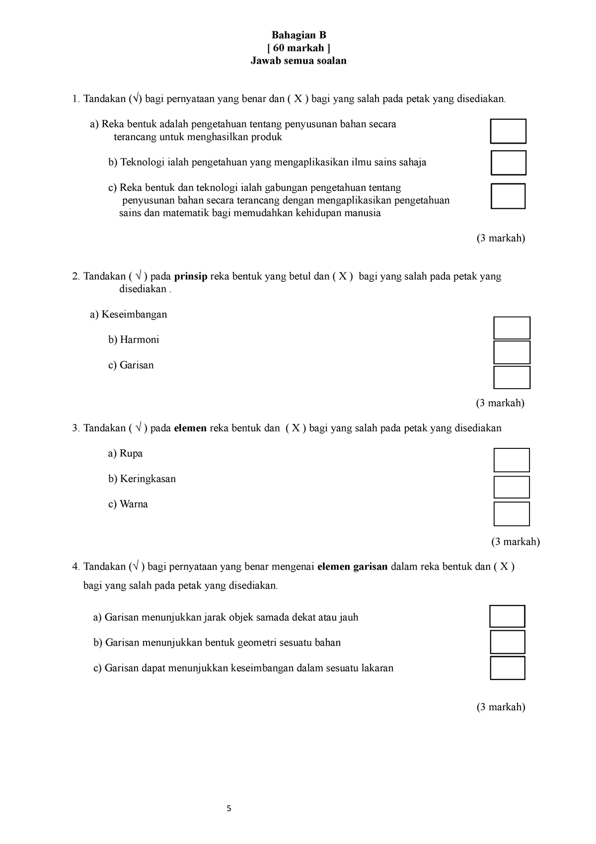 Bahagian B - Latihan - Bahagian B [ 60 Markah ] Jawab Semua Soalan ...