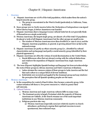 SOC 3043 | Race and Ethnic Relations | Chapter 6: African Americans ...