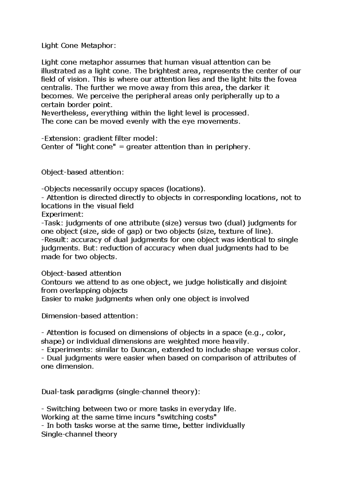 Light Cone Metaphor Introduction To Cognitive Psychology Light Cone