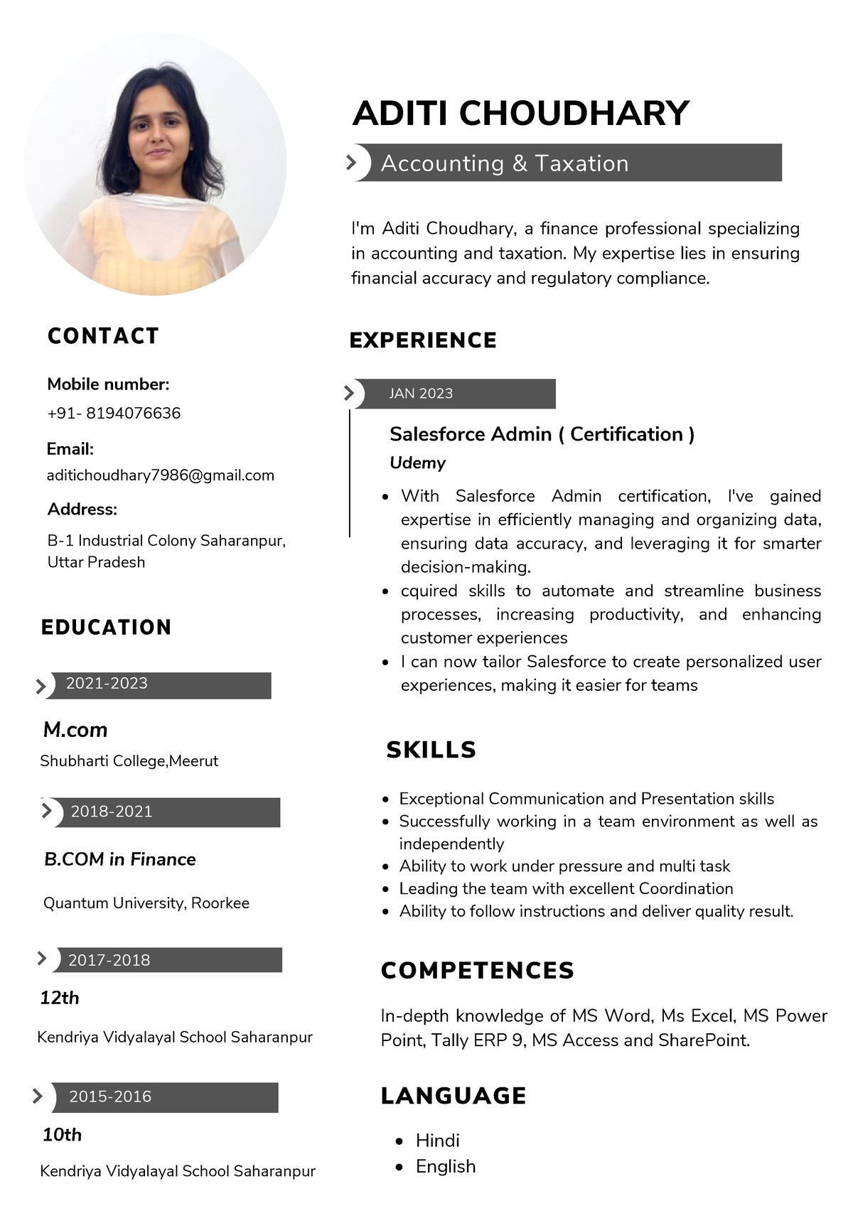 Black And White Minimalist Marketing Manager Professional Cv Resume 