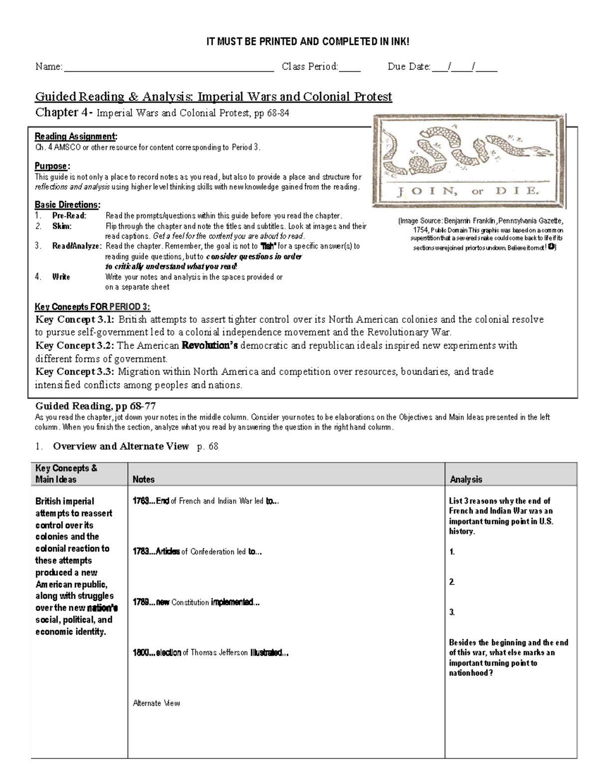 Amsco Chapter 4-Student Version - IT MUSTBEPRINTED ANDCOMPLETEDININK ...