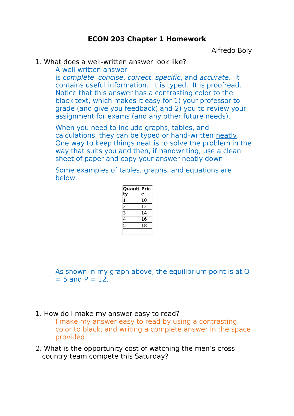 microeconomics homework 1