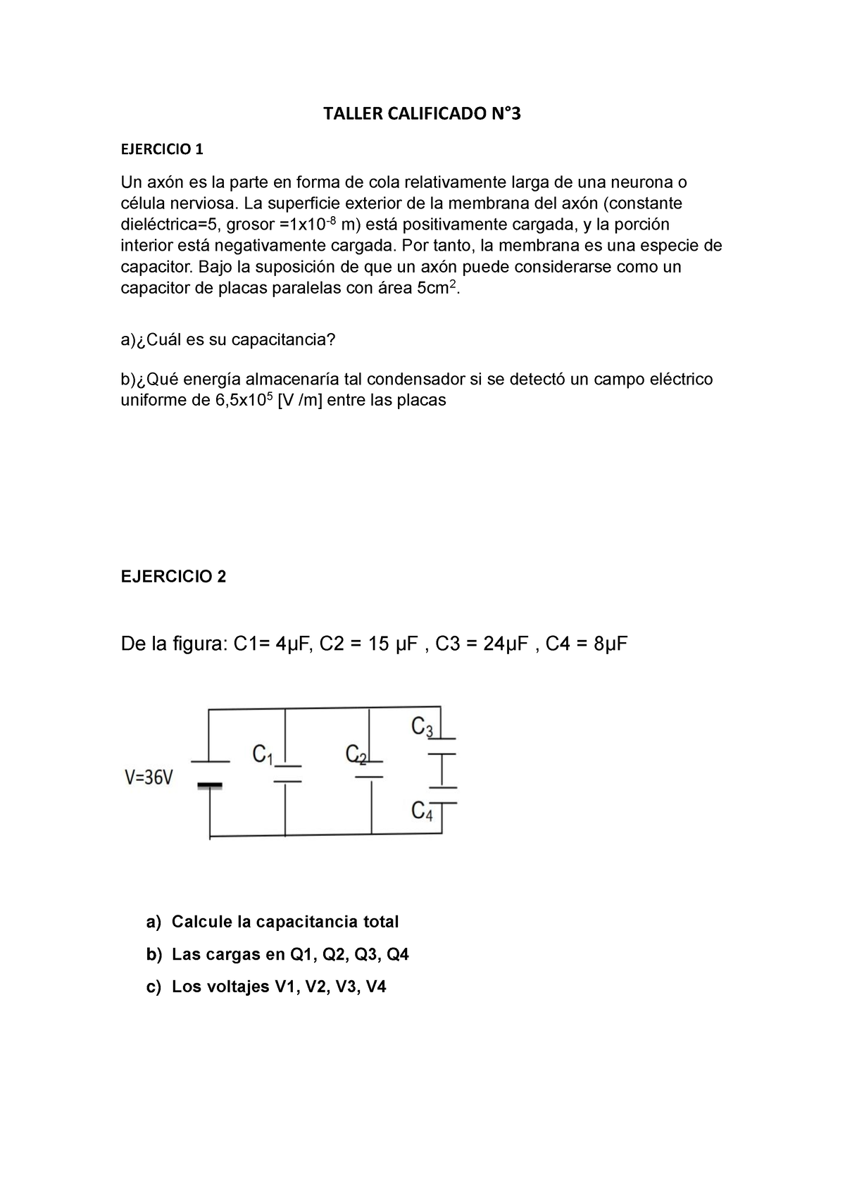 Taller Calificado Solucionario - TALLER CALIFICADO N∞ EJERCICIO 1 Un ...