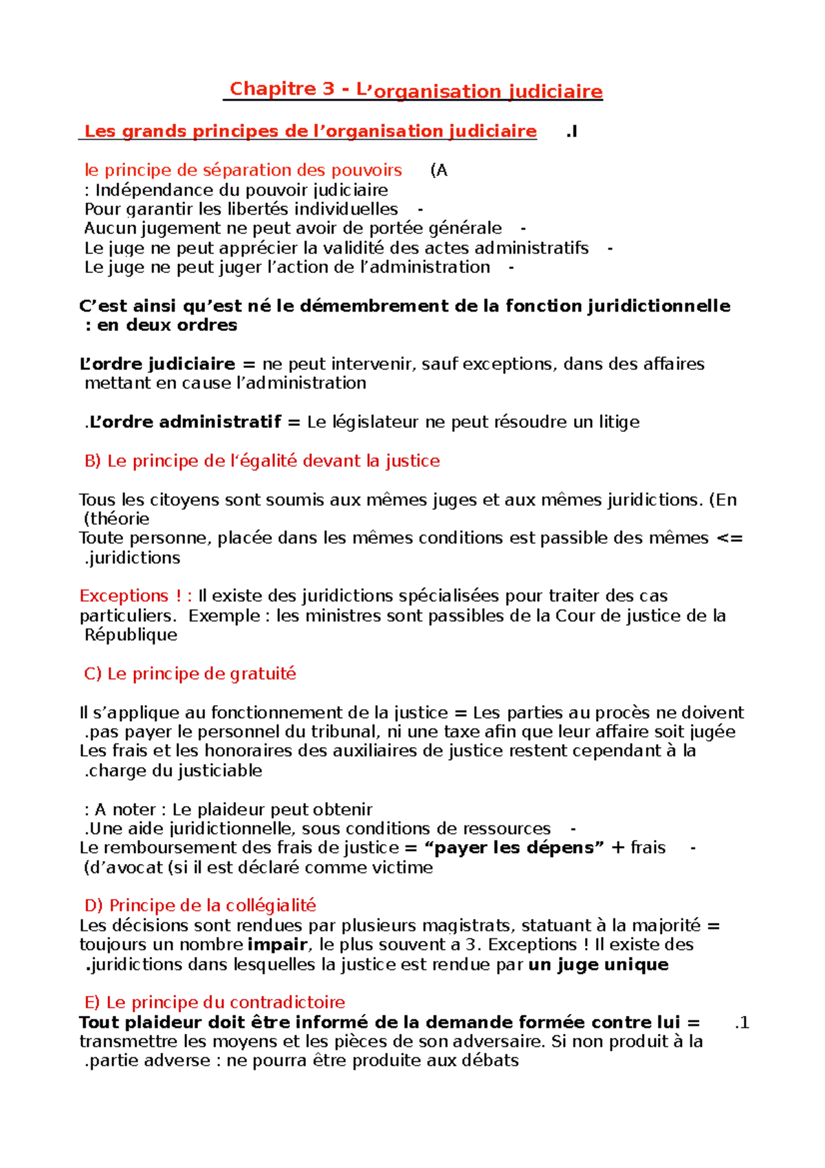 Chapitre 3 judiciaire Chapitre 3