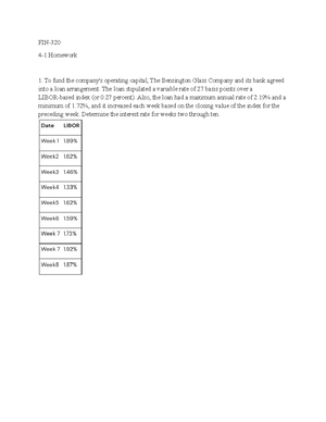 Fin 320 Exam 1 Review Hope That You Will Need Something To Go By