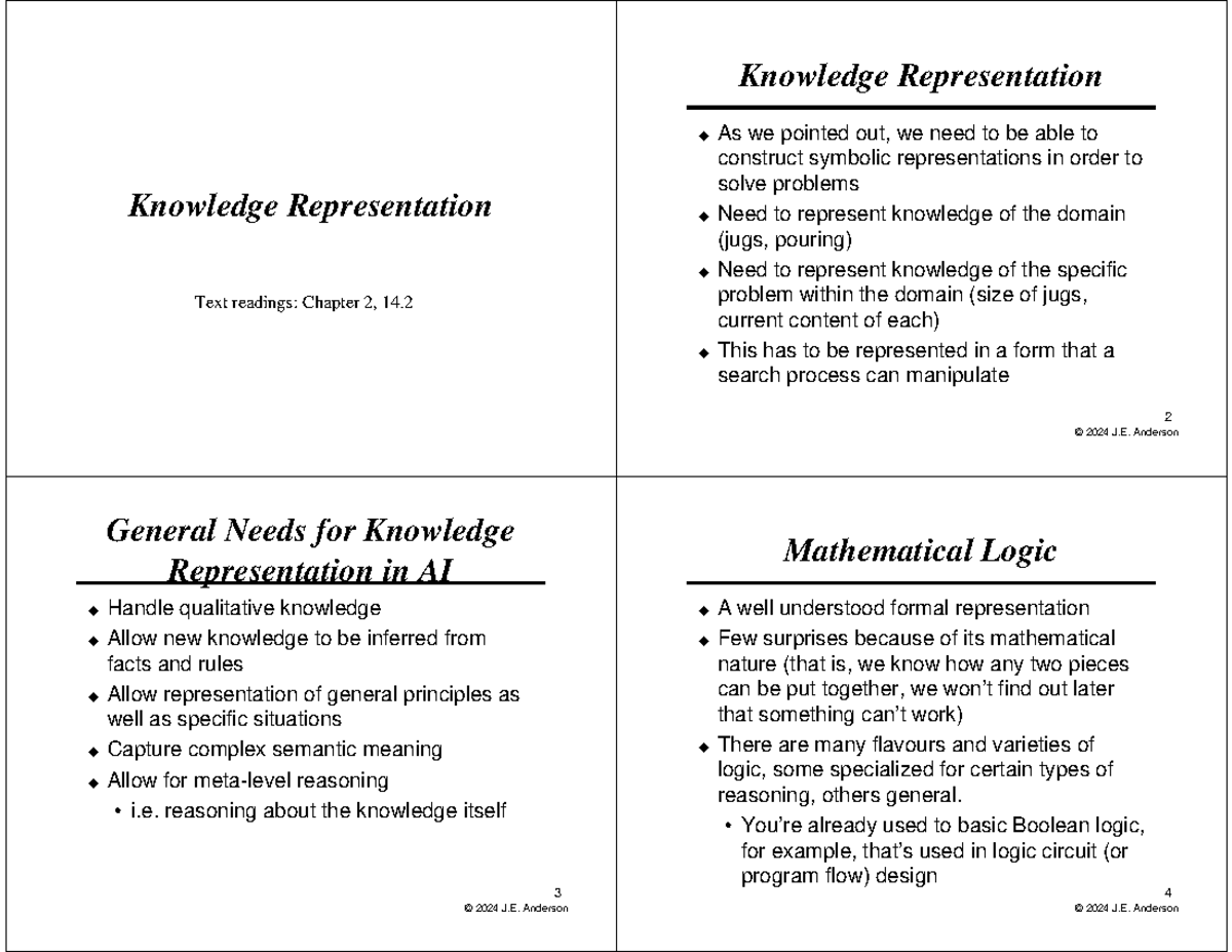 3Representation - Lecture Slides - Knowledge Representation ...