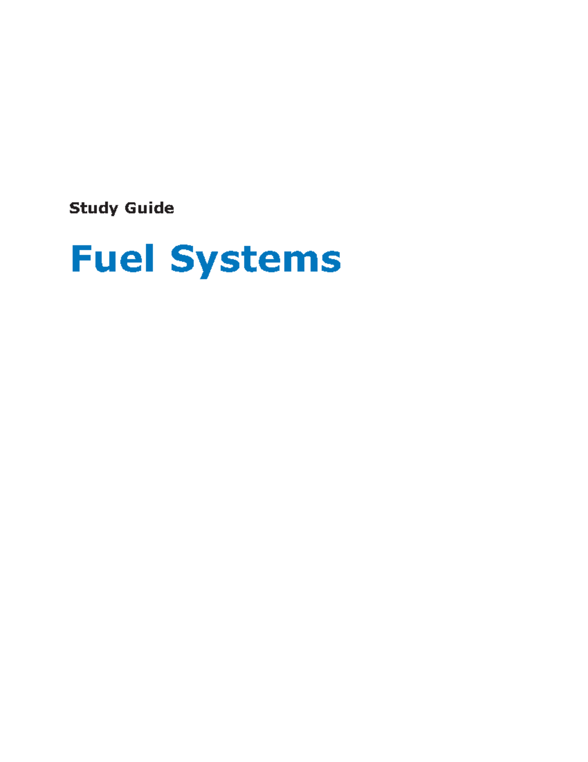Truck Maintenance F07 - Diesel Mechanical Basics - Study Guide Fuel ...