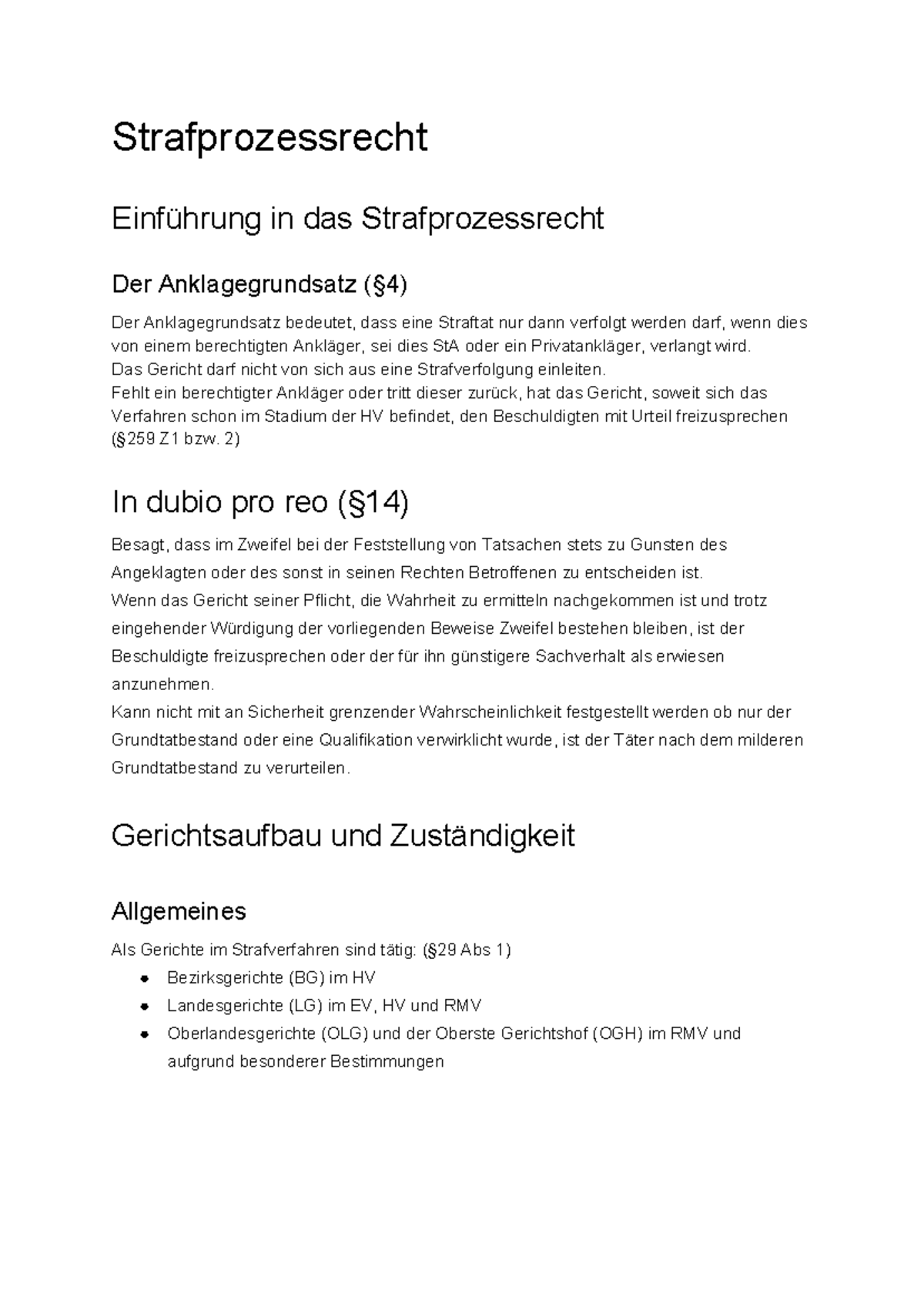 Strafprozessrecht (Zusammenfassung) Strafprozessrecht in das