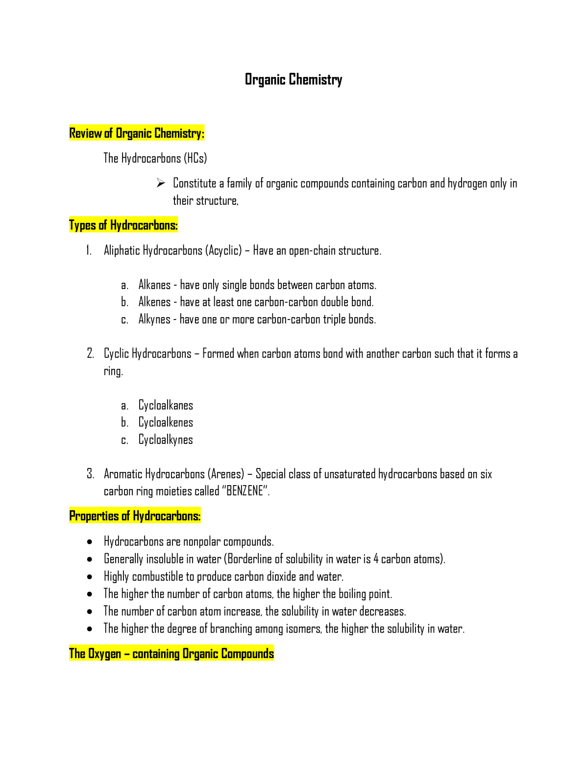 sample research paper on organic chemistry