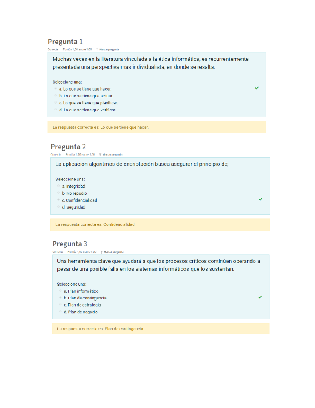 Examen Seguridad Informatica act - Studocu