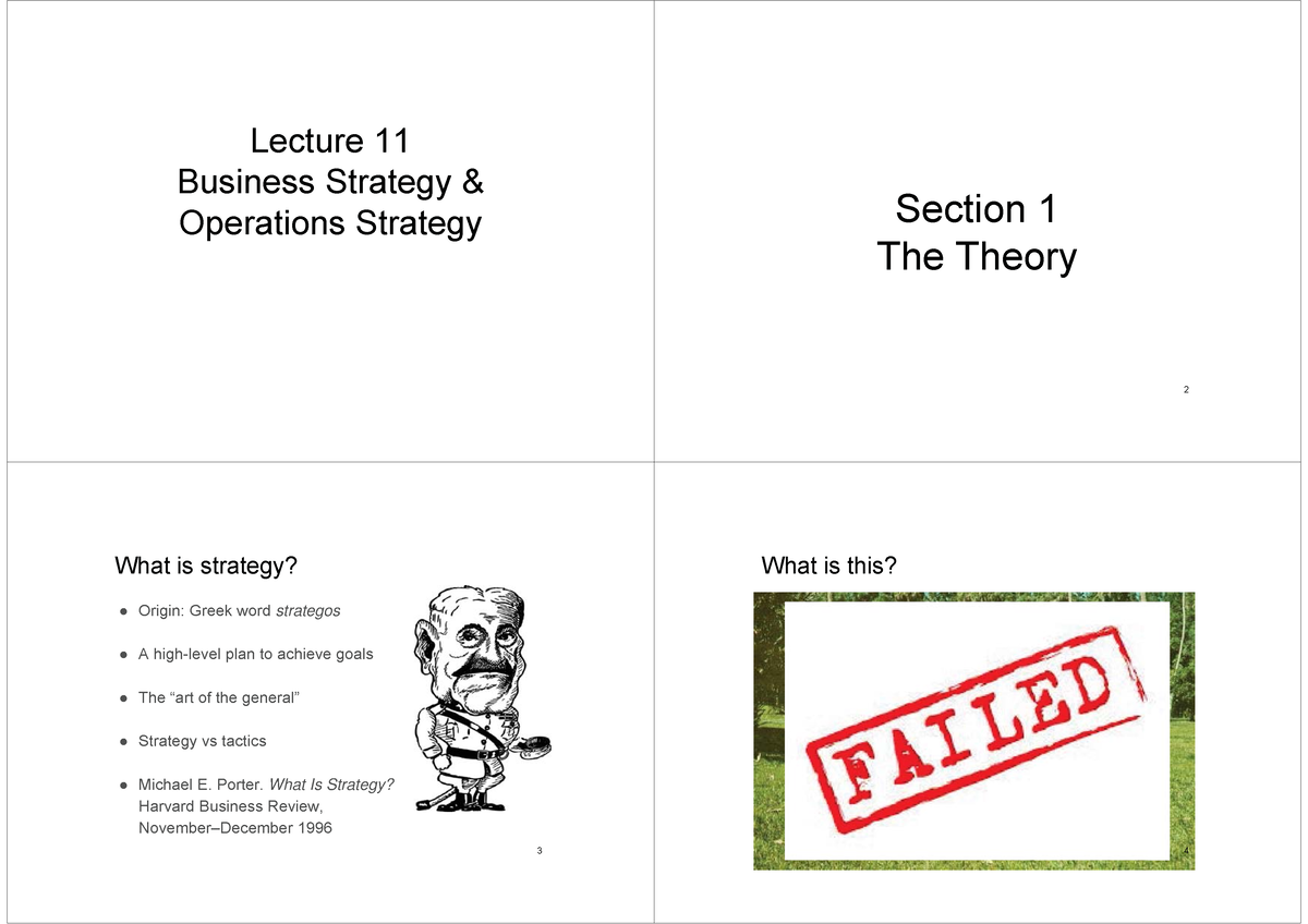 Lecture Chapter 11 - Lecture 11 Business Strategy & Operations Strategy ...