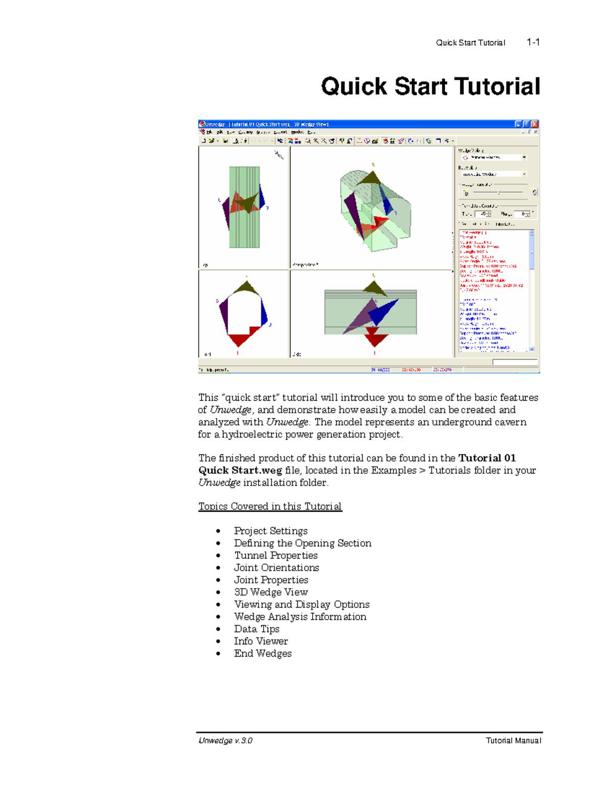 Tutorial 01 Quick Start Quick Start Tutorial This ìquick Startî Tutorial 01 Quick Start Quick Start Tutorial This ìquick Startî