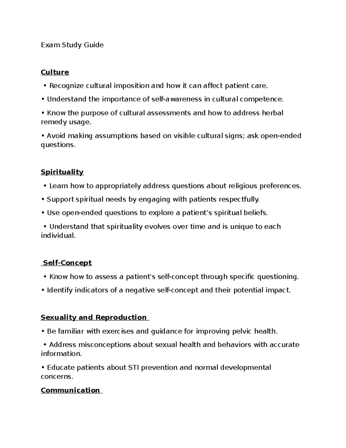 Exam Study Guide - Just lecture notes - Exam Study Guide Culture ...