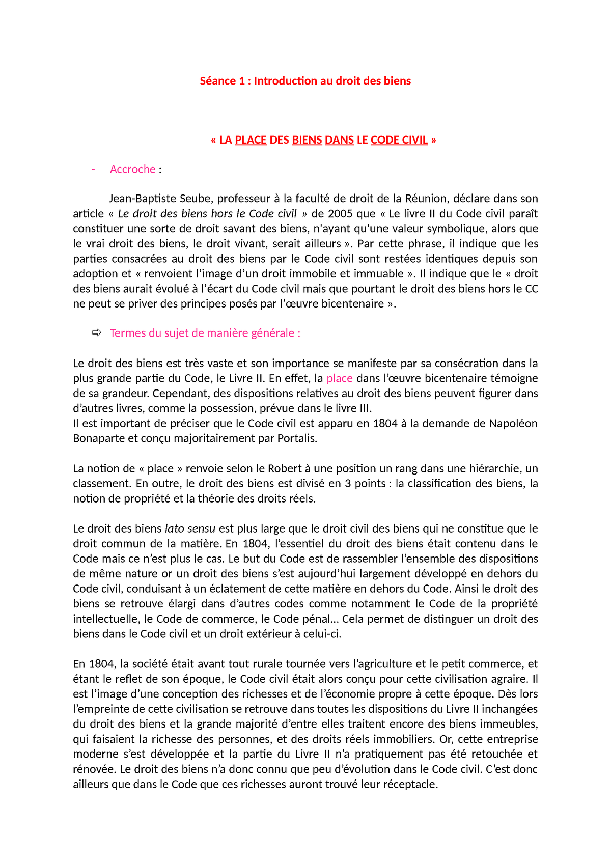 dissertation droit des biens