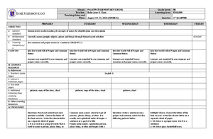 DLL English 3 Q1 W7 - GRADES 1 to 12 DAILY LESSON LOG School: Grade ...