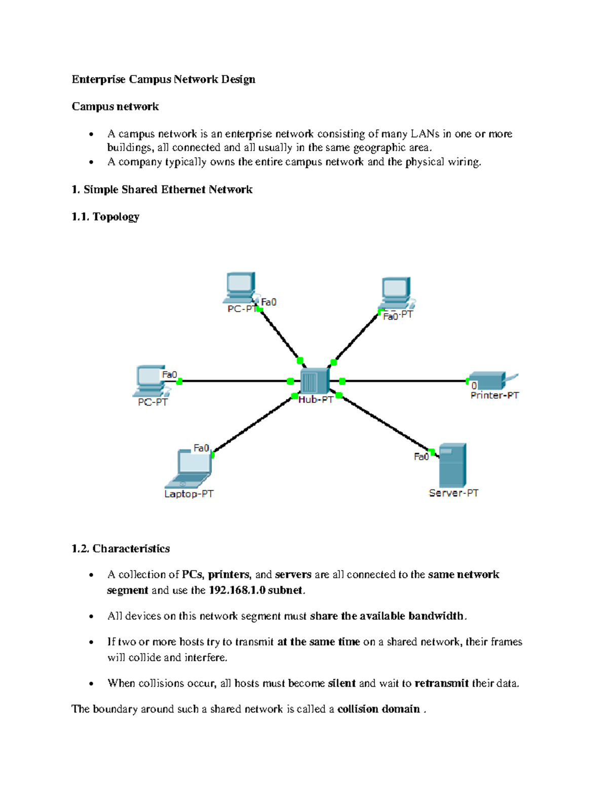 Unit 5 wns - jjj - Enterprise Campus Network Design Campus network A ...