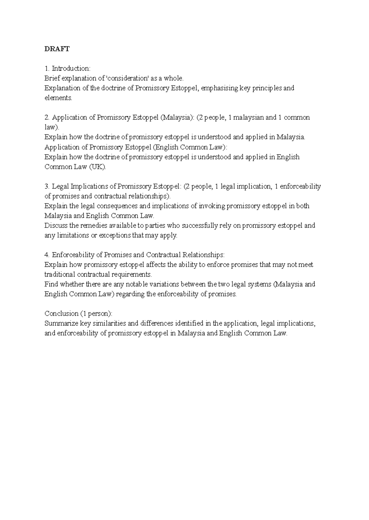 Contract project - DRAFT Introduction: Brief explanation of ...