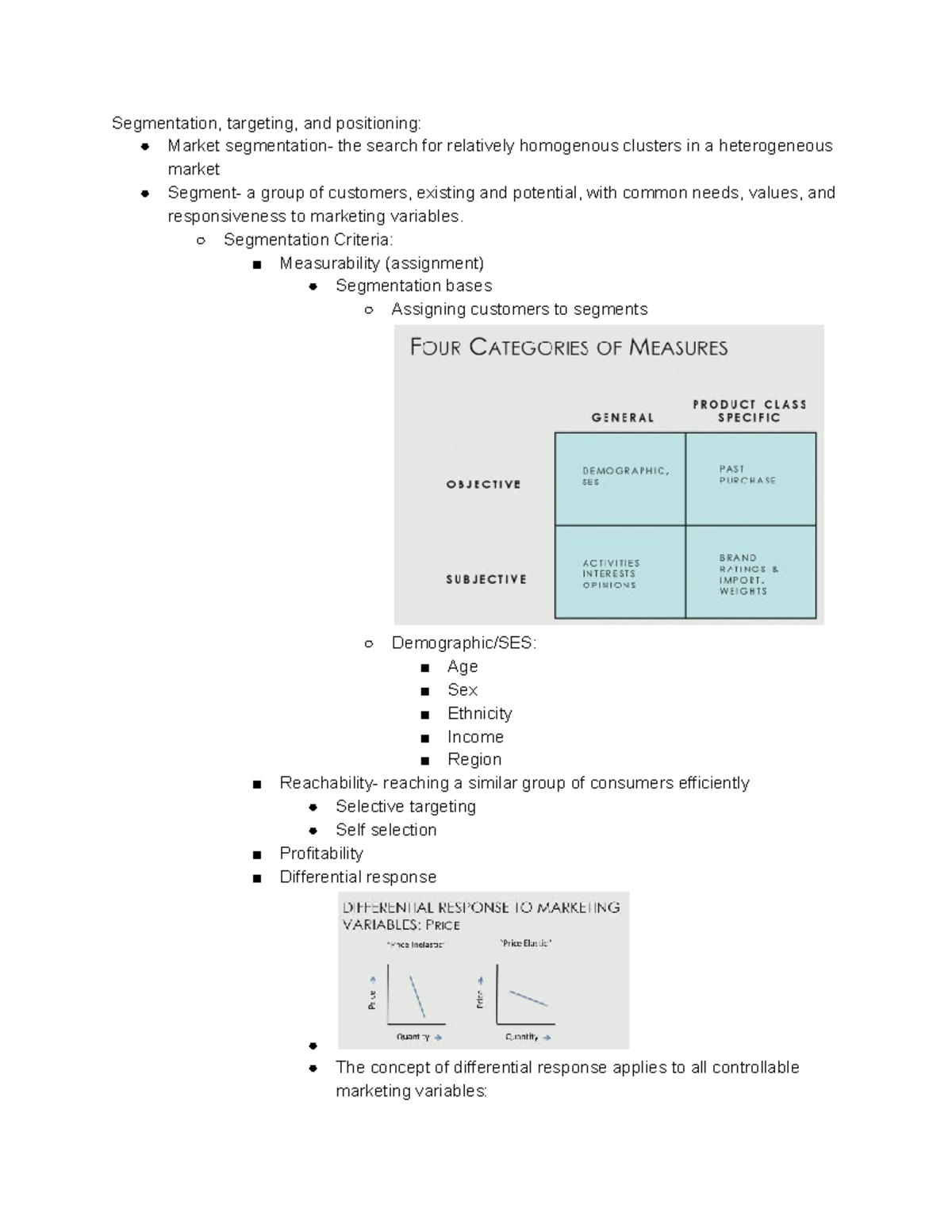 MAR 3023 Chapter 9 - Lecture notes 10-11 - Segmentation, targeting, and ...