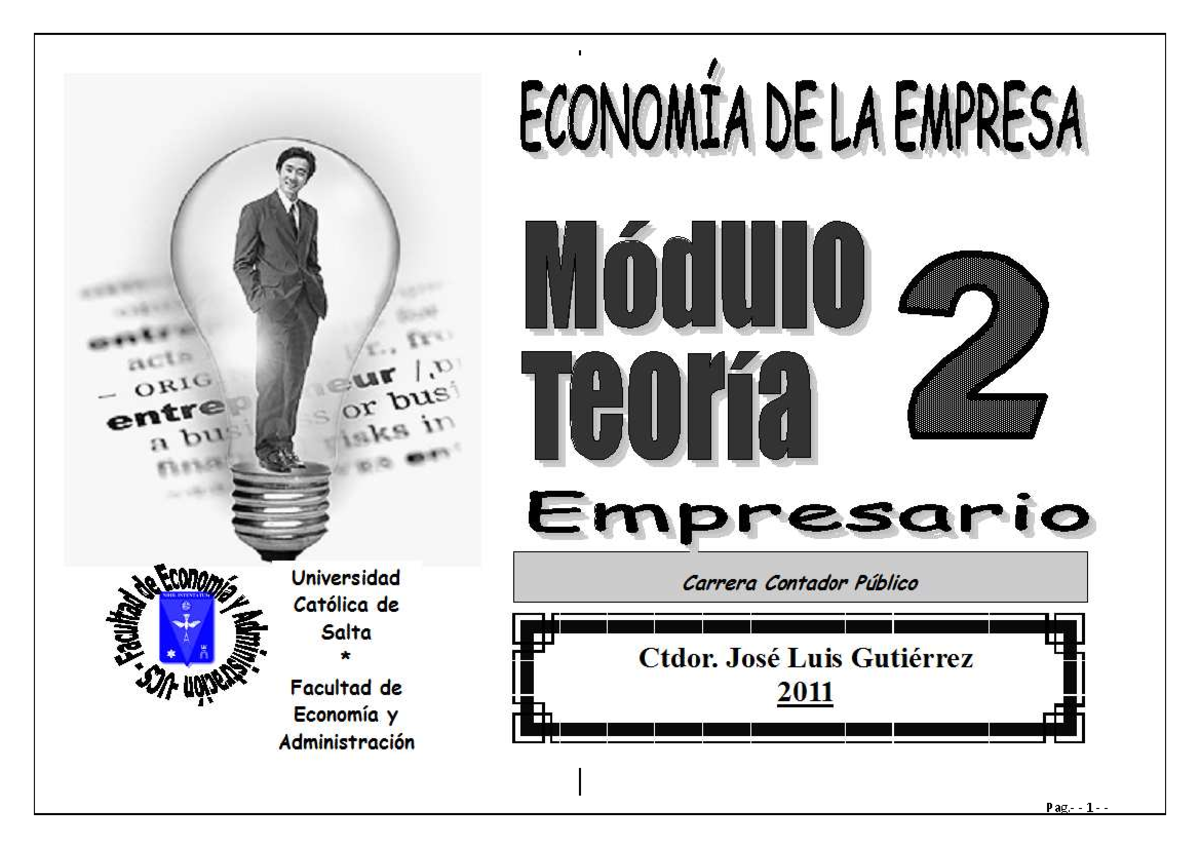 Manual De Estudio De Economía Empresa Modulo 2 - Economia De La Empresa ...