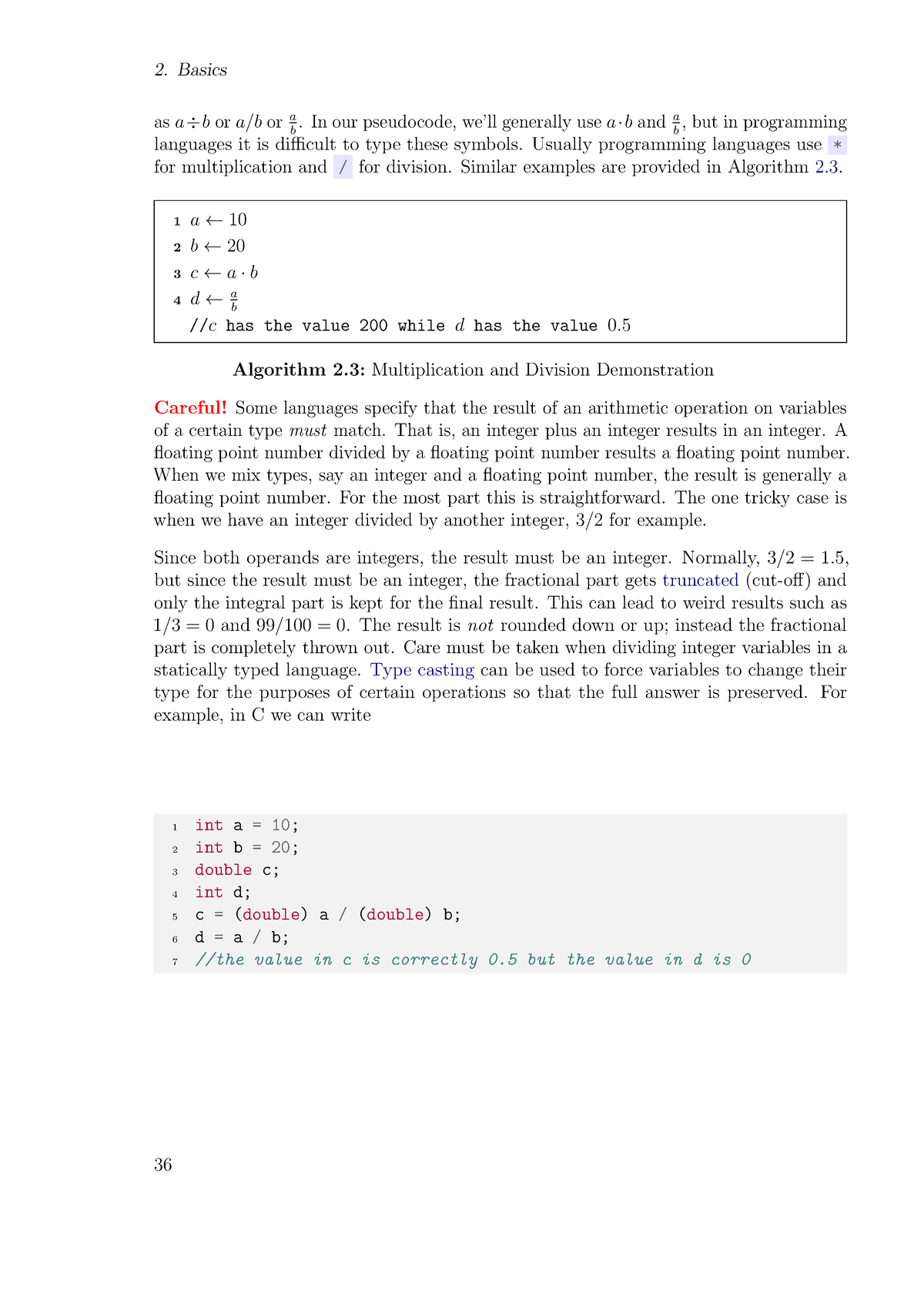 Lecture Notes About Computer Science - Basics As A÷b Or A/b Or A B. In ...