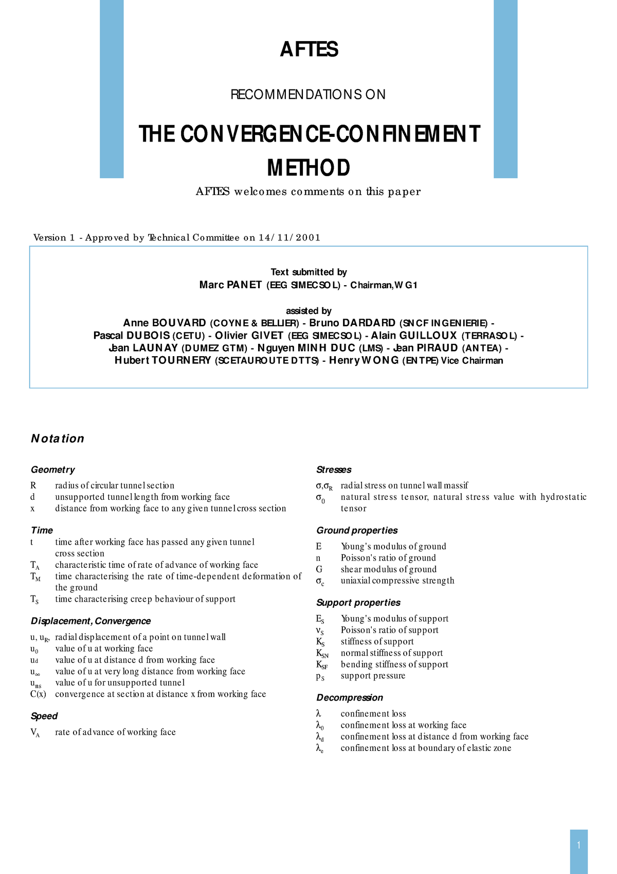 Convergence Confinement Aftes Aftes Reco En Datio The Co Vergen Ce Co Fin Em En Etho Text Submitted By Marc Pan Et Eeg Simecso Chairman Assisted By Anne Bo Studocu