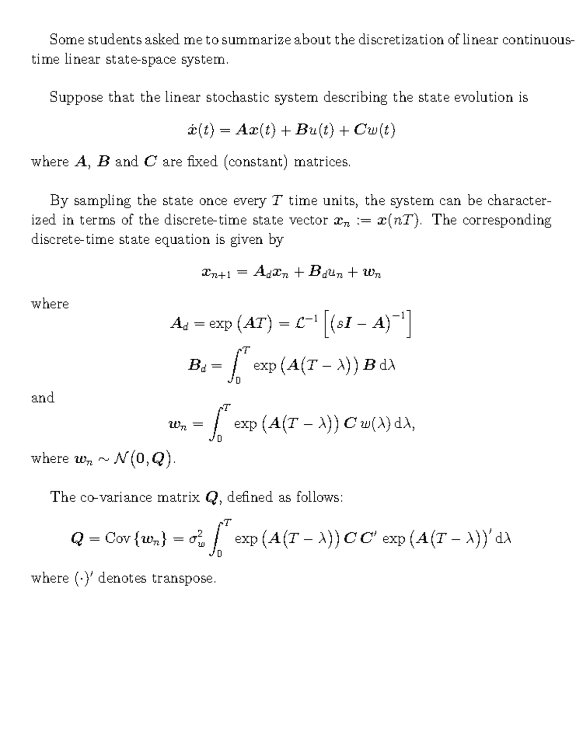 discretization-of-state-space-linear-system-some-students-asked-me-to