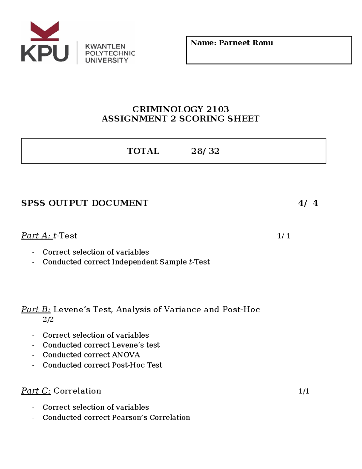 spss assignment 2