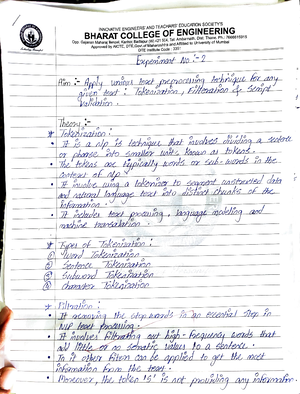 DL assignment 2 - dl subject handwritten notes - INNOVATIVE AND ...