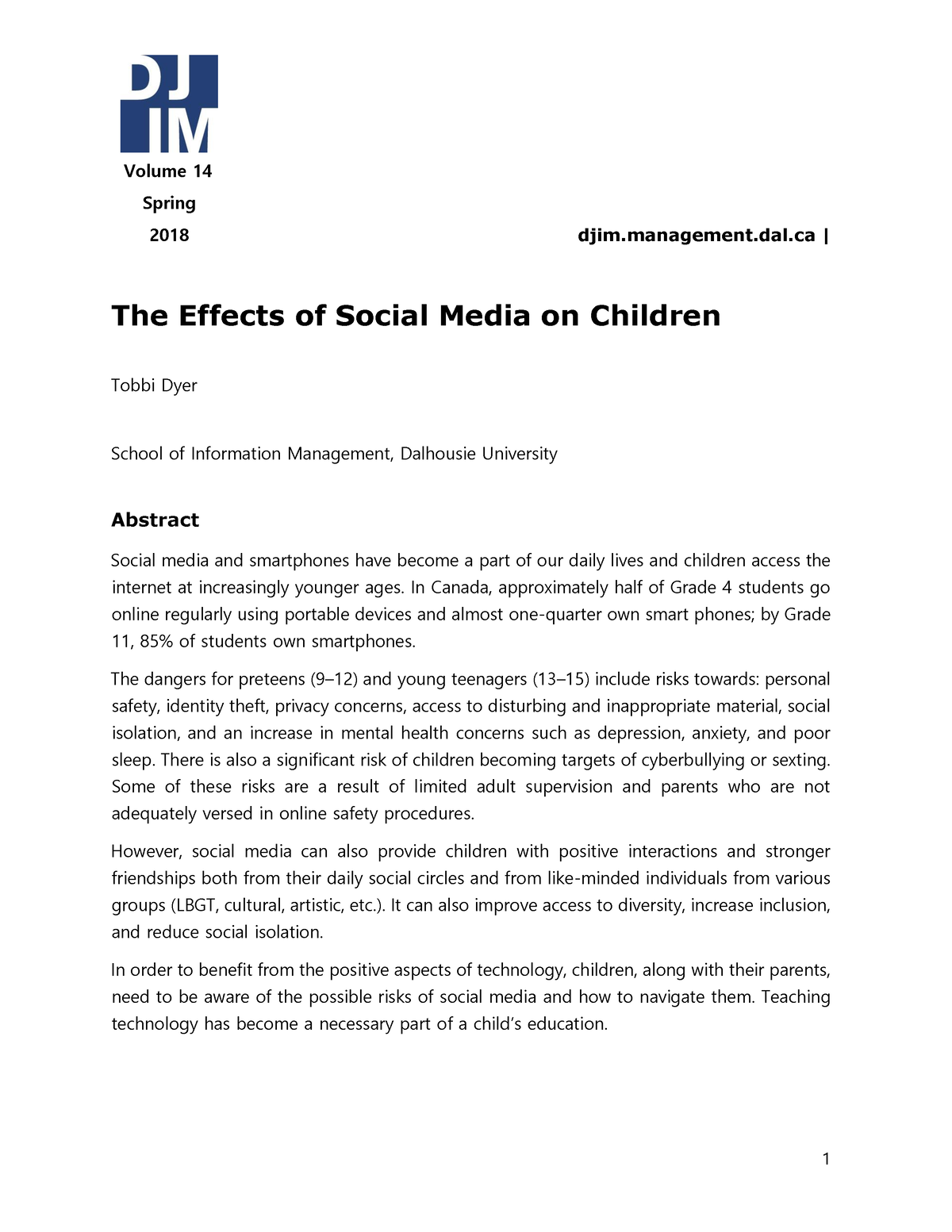 THE Effect OF Social Media FOR Children - Applied Sciences - UiTM - Studocu