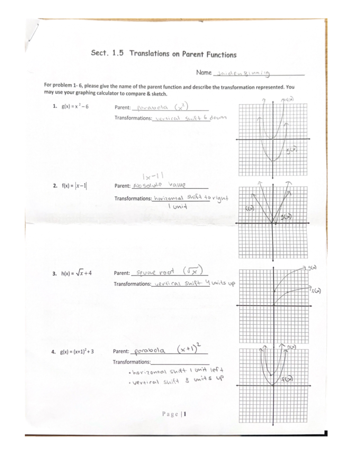 Sect 1.5 handwritten assignment ( Latest AND Reviewed) - MAT 130 - Studocu