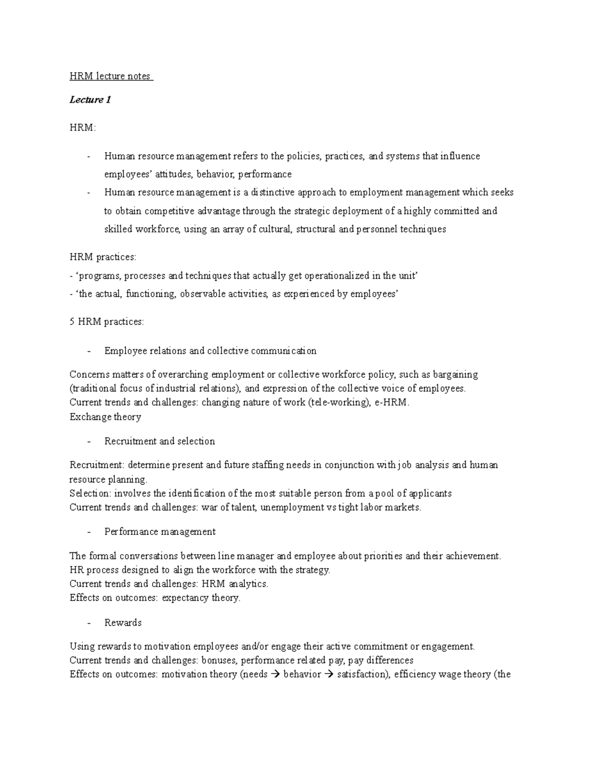 Speech about hrm picture