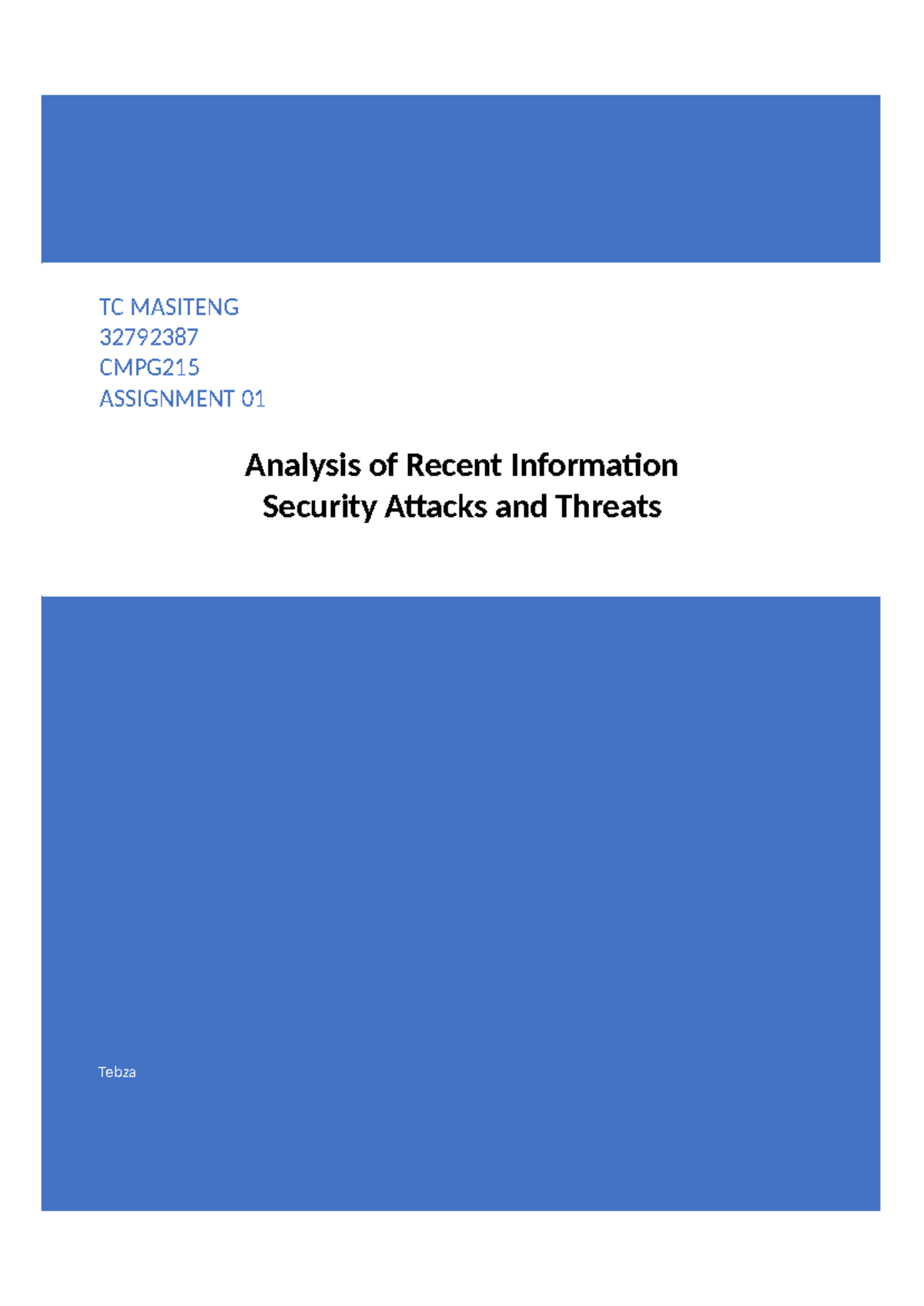 Analysis of Recent Information Security Attacks and Threats ...
