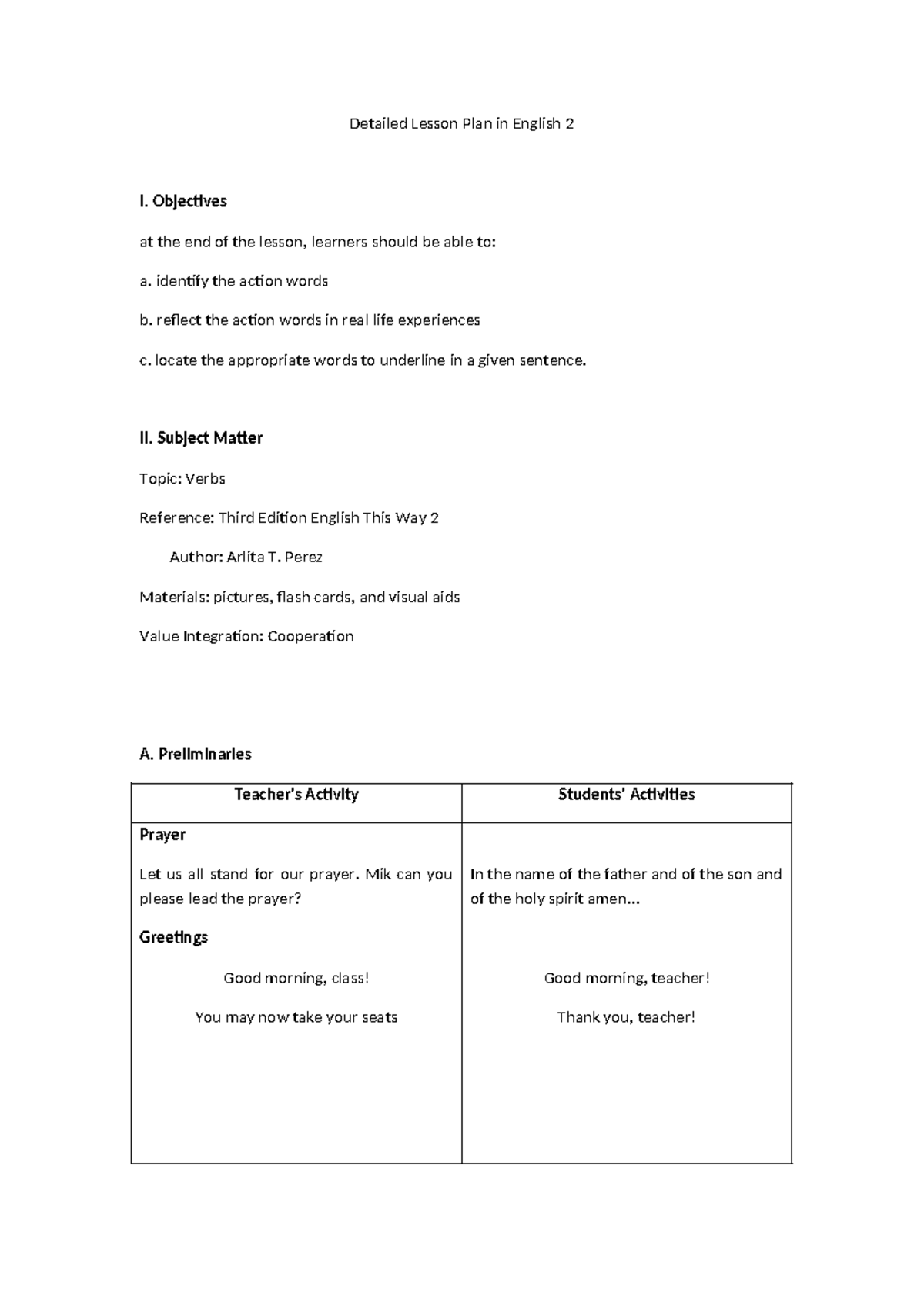 English-LP-2 - Semi Detailed Lesson Plan in English 2 - Detailed Lesson ...