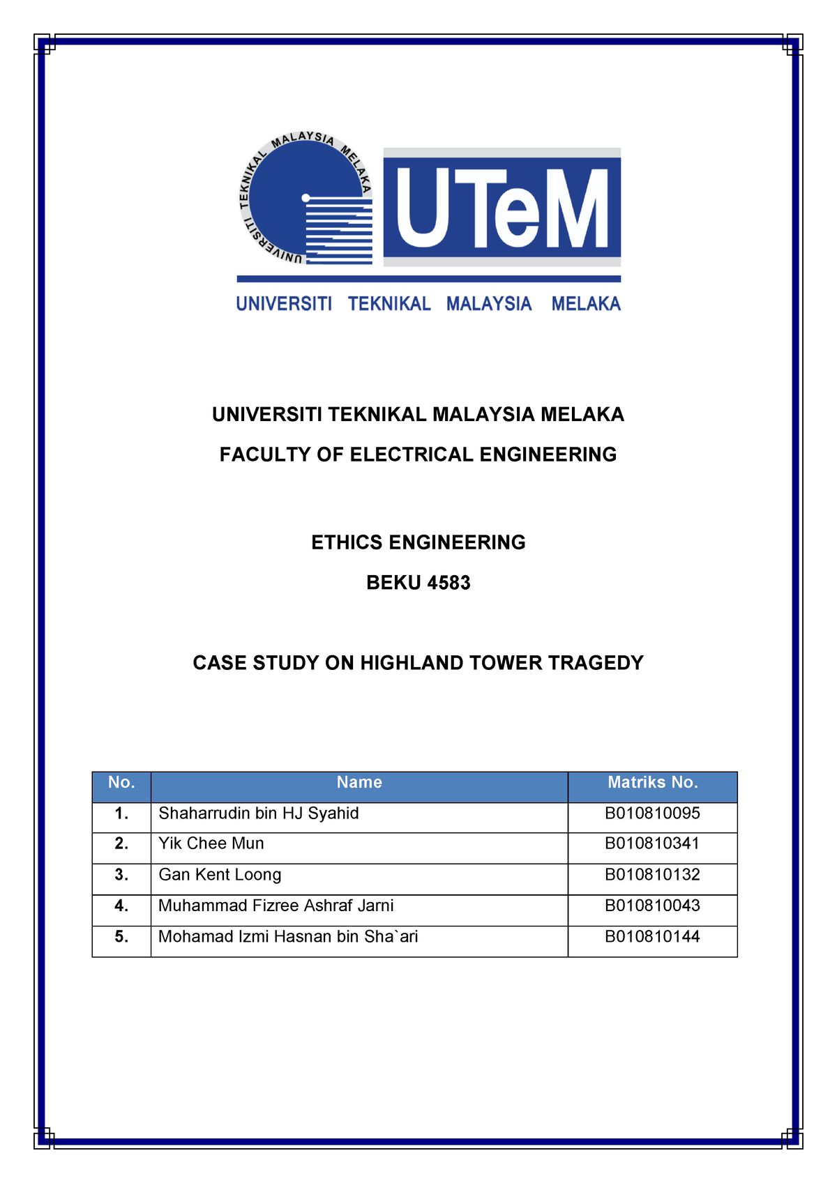 highland tower case study presentation