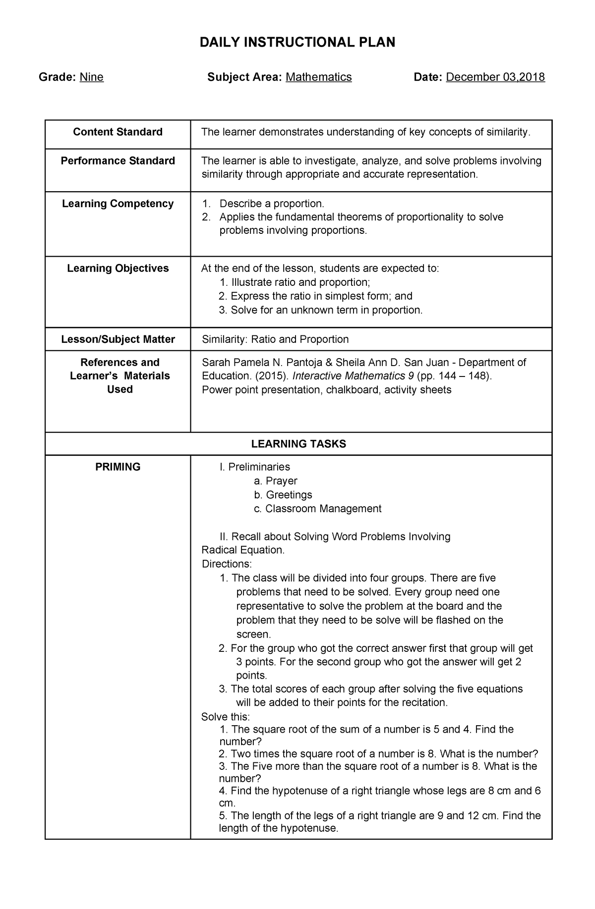 group-8-lesson-plan-daily-instructional-plan-grade-nine-subject-area