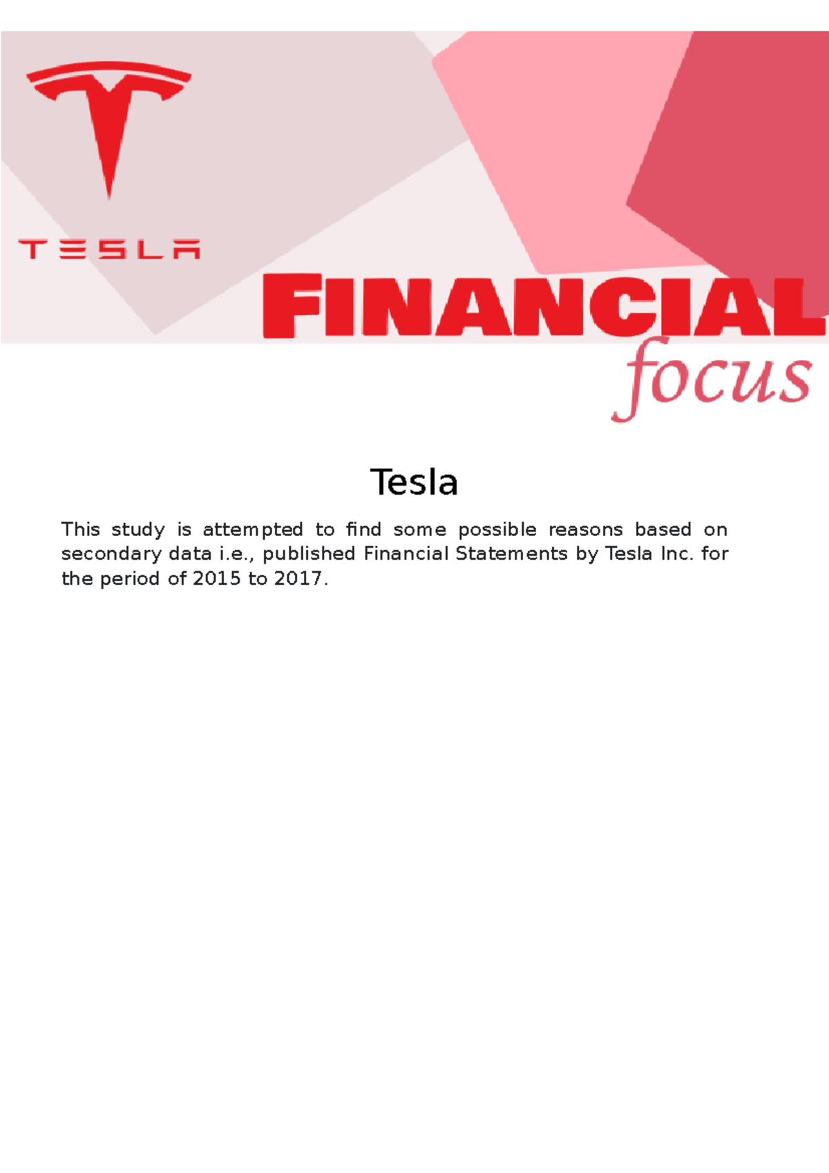 AFM Assignment 3 - Lecture notes 1-10 - Tesla This study is attempted ...
