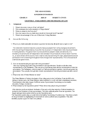 2 - easy - The Asian School Kingdom of Bahrain Grade: 8 Subject ...