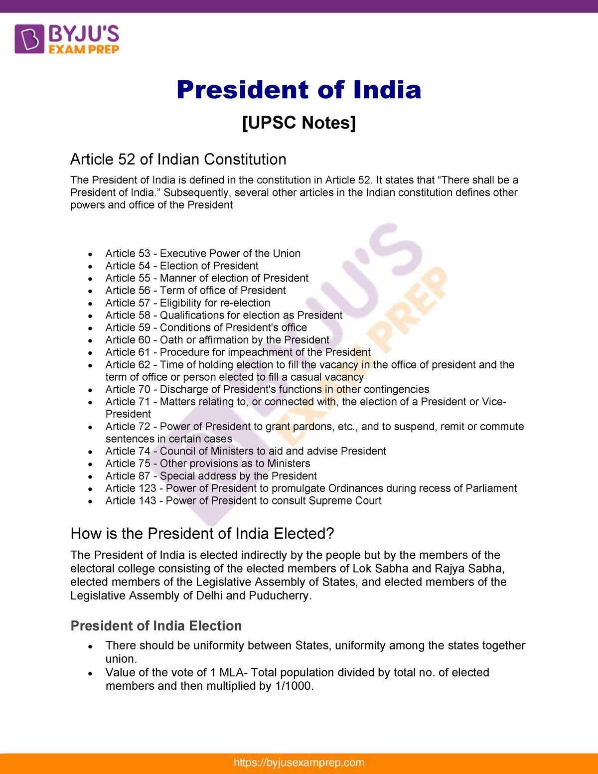 President Of India Upsc Notes 85 - President Of India [UPSC Notes ...