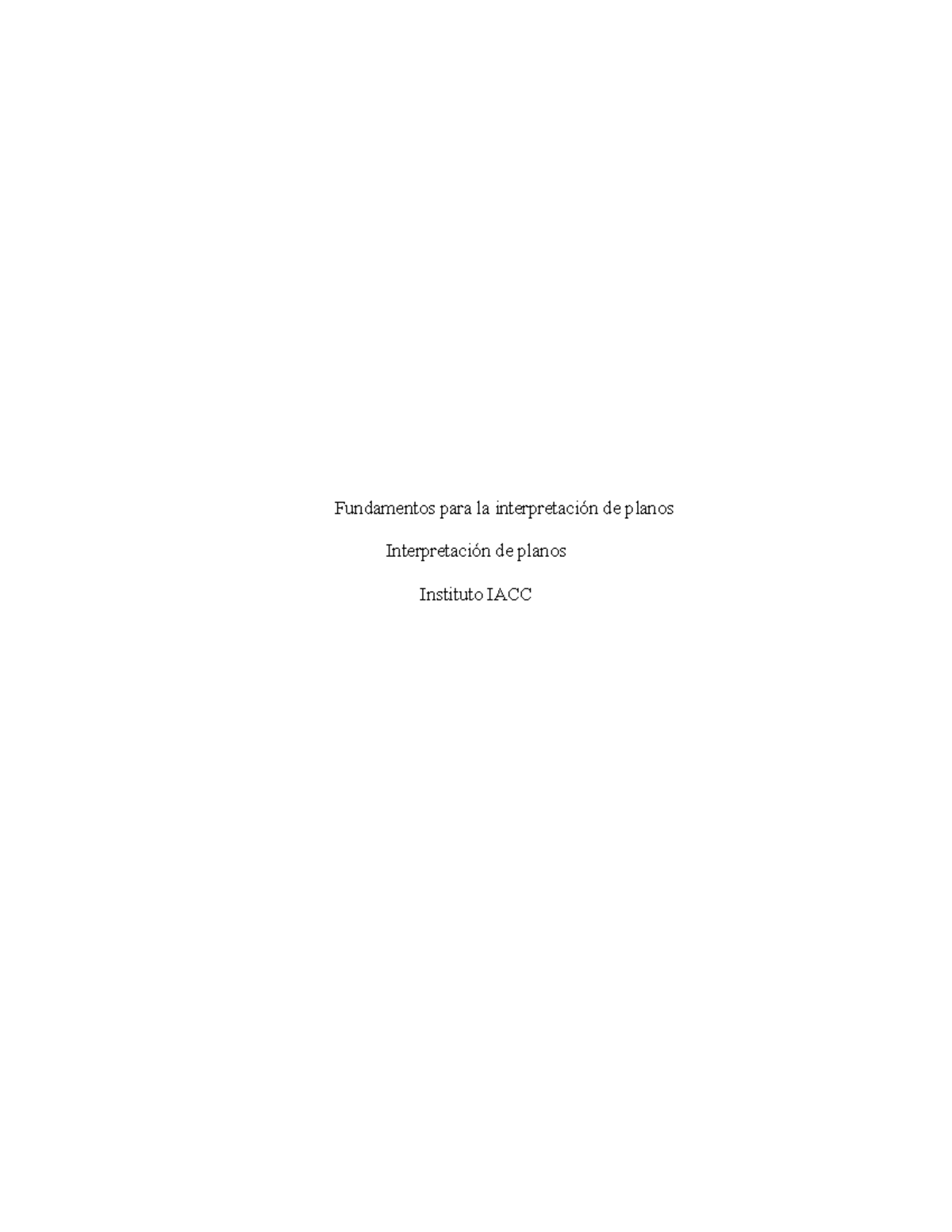 Tarea Semana 4 Interpretación De Planos Iacc Fundamentos Para La