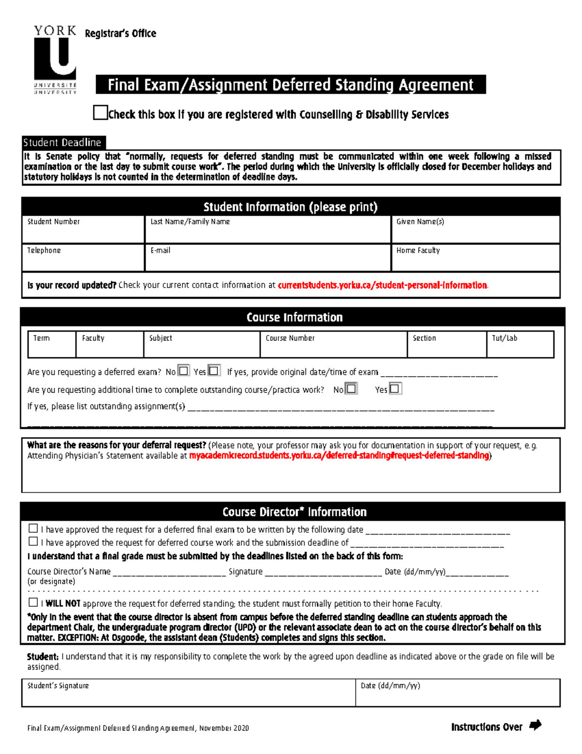 Finalexamassignmentdeferredstandingagreement