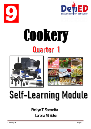 Module In Cookery 9 Q2 Final 1 - Cookery Preparing And Cooking Poultry ...