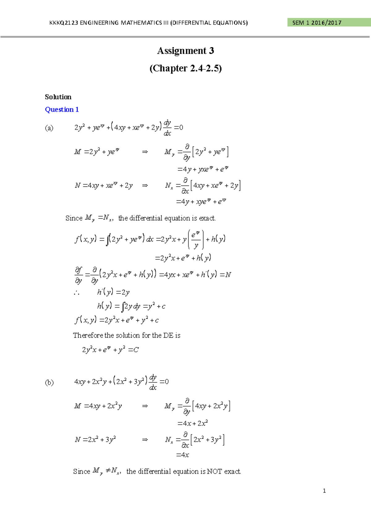 KKKQ2123 Assignment 3 Scheme - KKKQ2123 ENGINEERING MATHEMATICS III ...