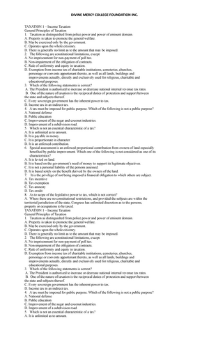 28. Principles Of Taxation - TAXATION 28. Principles Of Taxation Page 1 ...