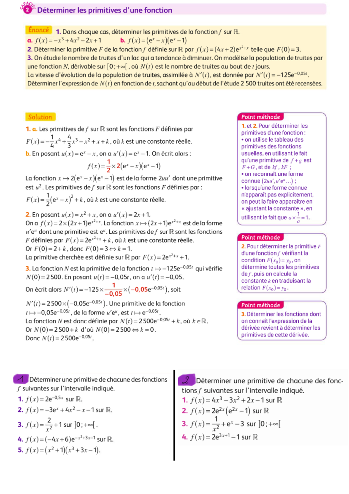 Fiche exercices theme 4 - Mathématiques complémentaires - Studocu