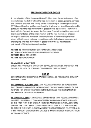 Free Movement Of Goods European Union Law Law 36535 Ntu - 